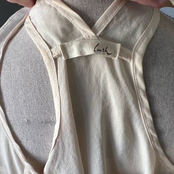 Lush Tuxedo Cream Color Tank Size S - Picture 7 of 8